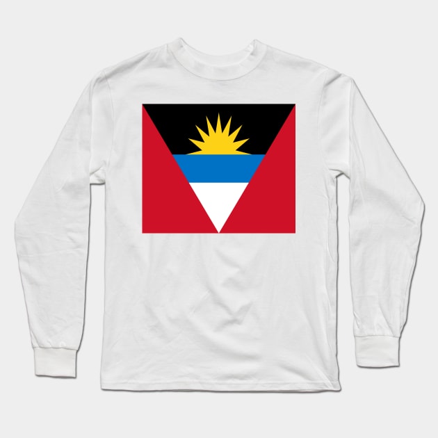 Antigua and Barbuda Flag Long Sleeve T-Shirt by flag for all